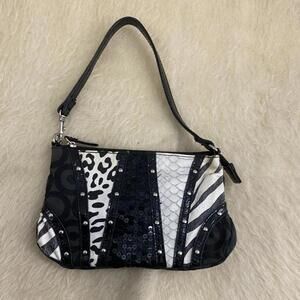 🖤✨ Y2K Patchwork Animal Print Shoulder Bag ✨🖤